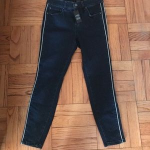 Ann Taylor Petite Piped Side Stripe Skinny Jeans